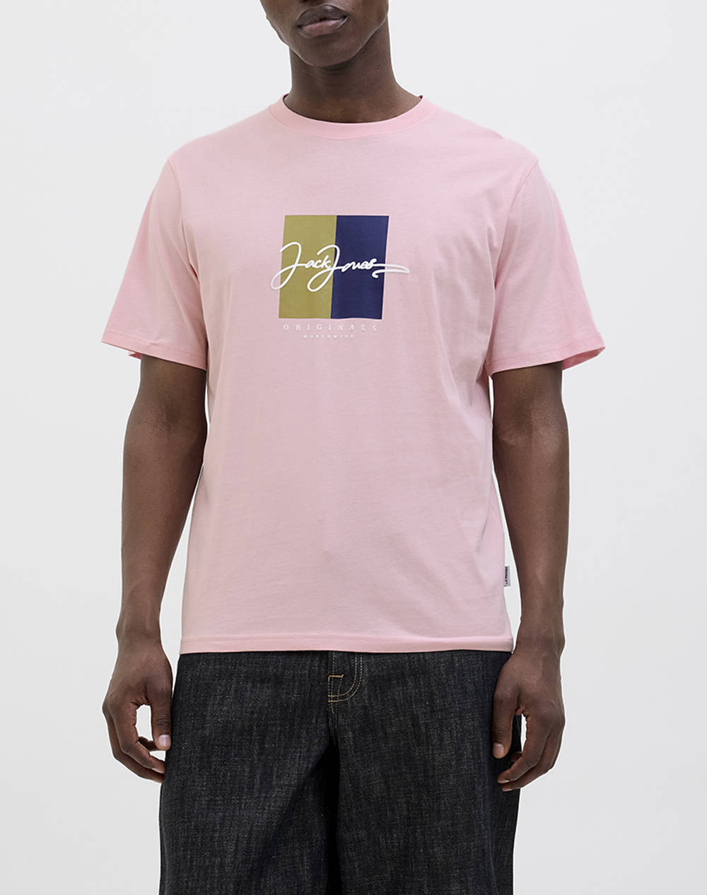 JACK&JONES JORFREDERIKSBERG BOX SCRIPT TEE SS CN LN
