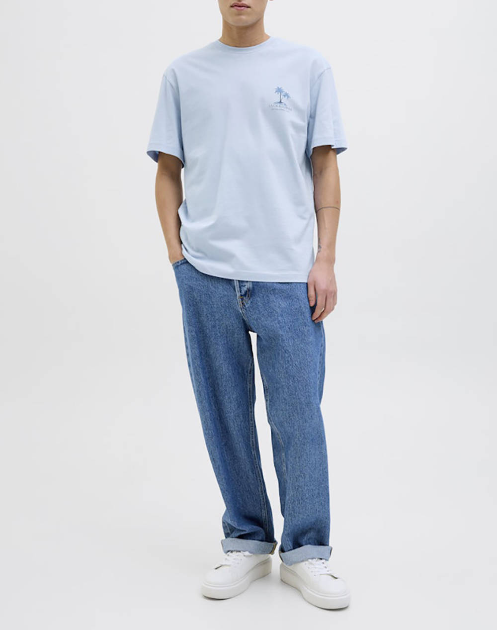 JACK&JONES JJSUMMER VIBES TEE SS CREW NECK LN