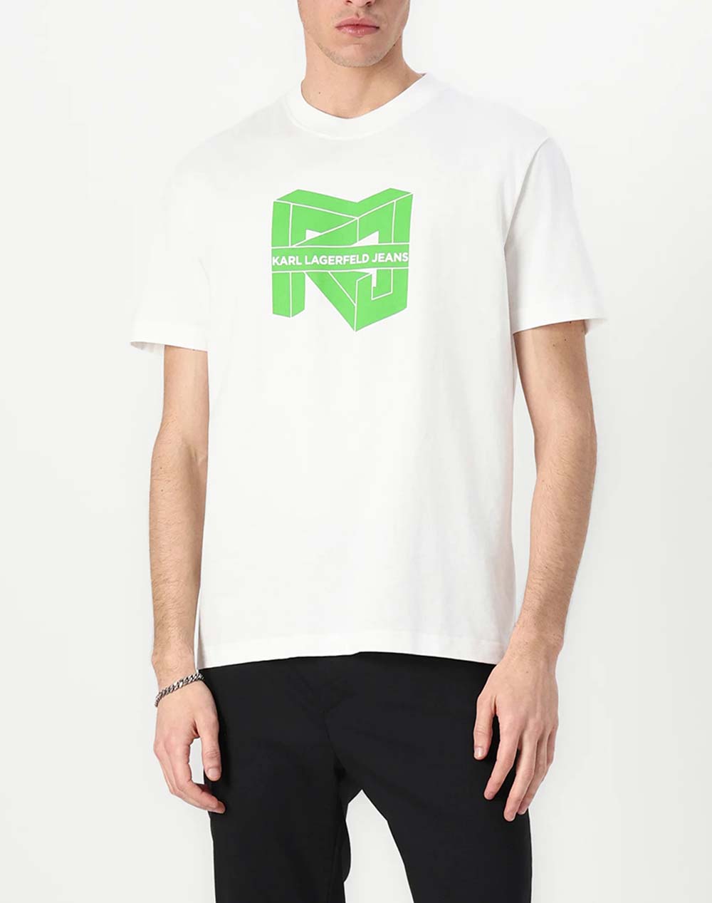 KARL JEANS KLJ REG SS CUBE LOGO TEE