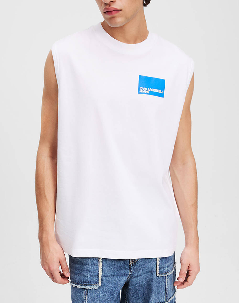 KARL LAGERFELD KLJ RELAXED BOX LOGO TANK