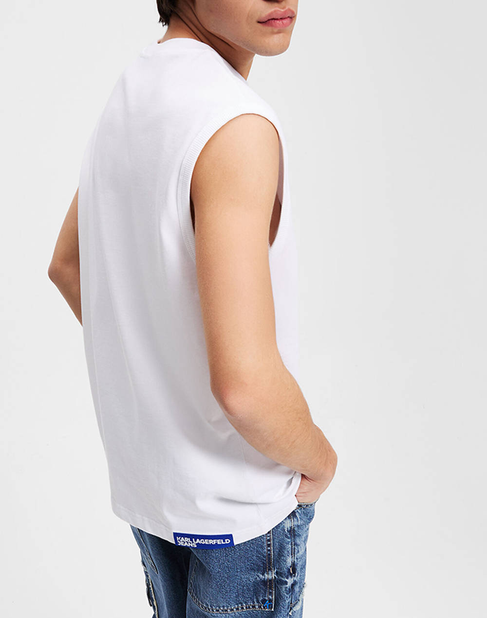KARL LAGERFELD KLJ RELAXED BOX LOGO TANK