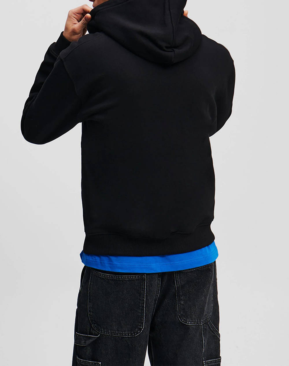 KARL LAGERFELD KLJ REG BOX LOGO ZIP HOODIE