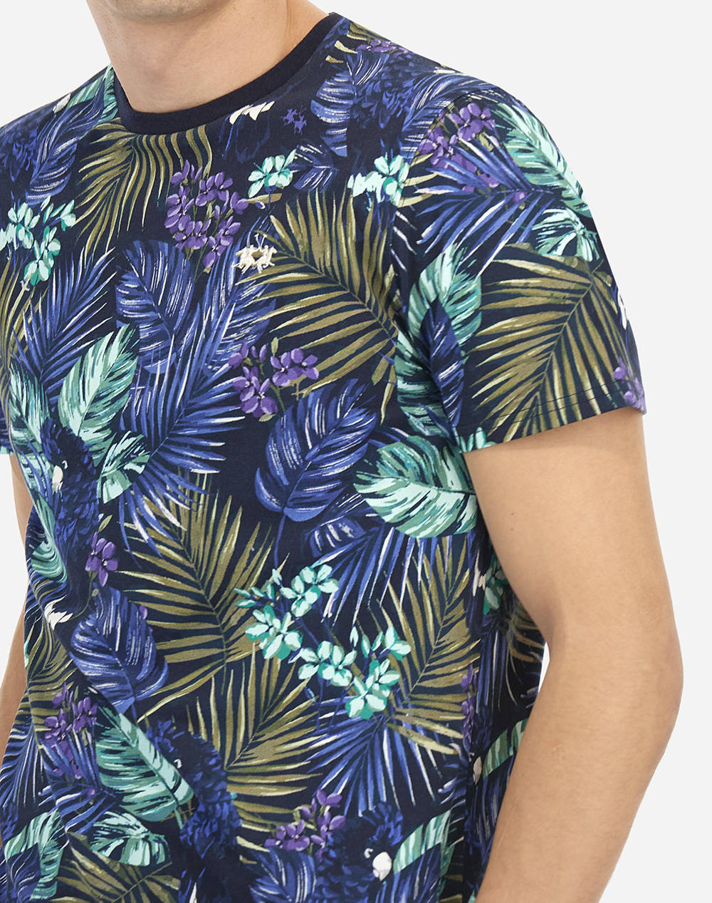 LA MARTINA BLOUSE T-SHIRT ΚΜ MAN T-SHIRT PRINTED STRETCH PI