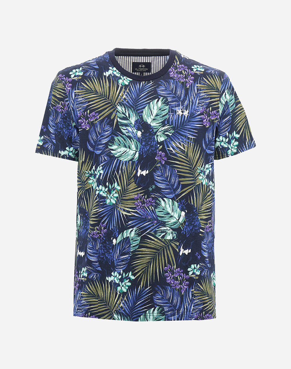 LA MARTINA BLOUSE T-SHIRT ΚΜ MAN T-SHIRT PRINTED STRETCH PI