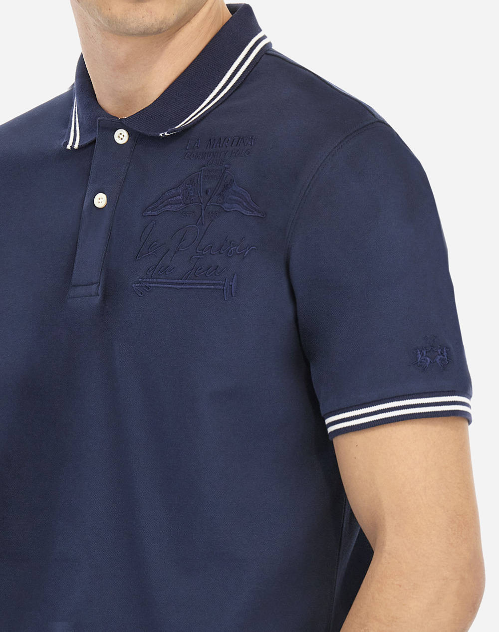 LA MARTINA BLOUSE POLO ΚΜ MAN POLO SEMI PIQUET STRETCH
