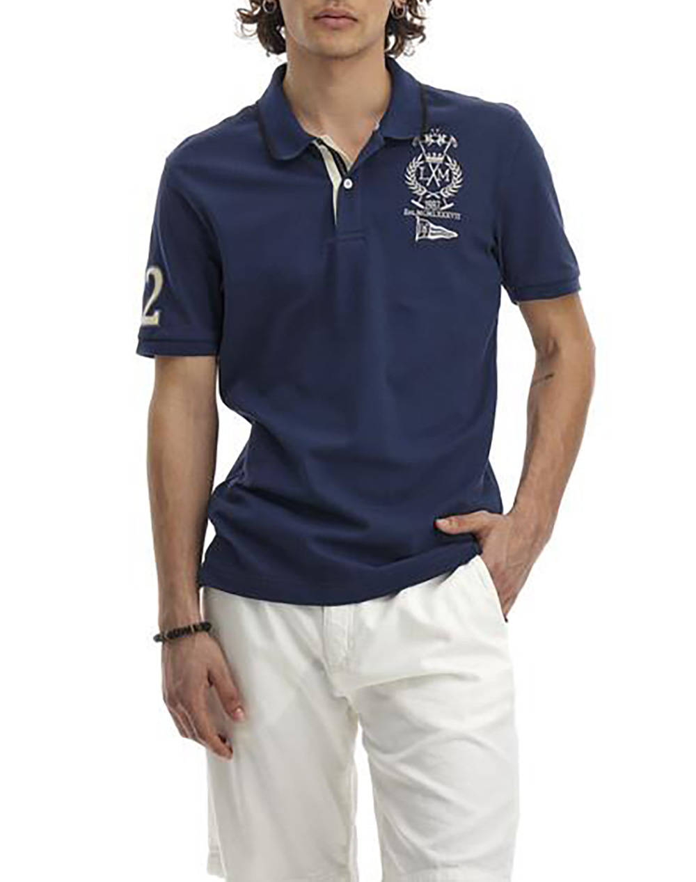 LA MARTINA BLOUSE POLO ΚΜ MAN POLO SEMI PIQUET STRETCH