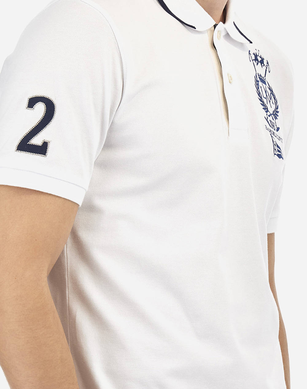 LA MARTINA BLOUSE POLO ΚΜ MAN POLO SEMI PIQUET STRETCH