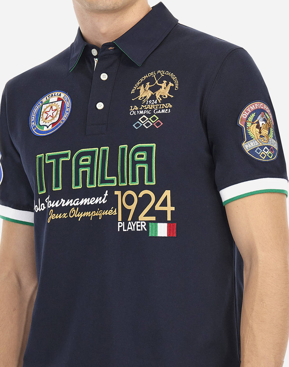 LA MARTINA ТЕНИСКА POLO KM MAN S/S POLO PIQUET STRETCH