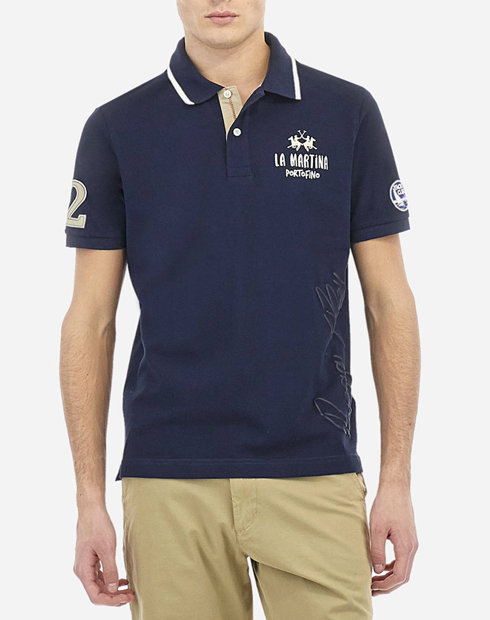 LA MARTINA ТЕНИСКА POLO KM MAN POLO SEMI 30/1 COTTON PIQU
