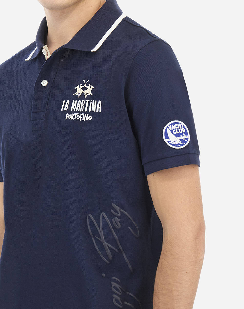 LA MARTINA ТЕНИСКА POLO KM MAN POLO SEMI 30/1 COTTON PIQU