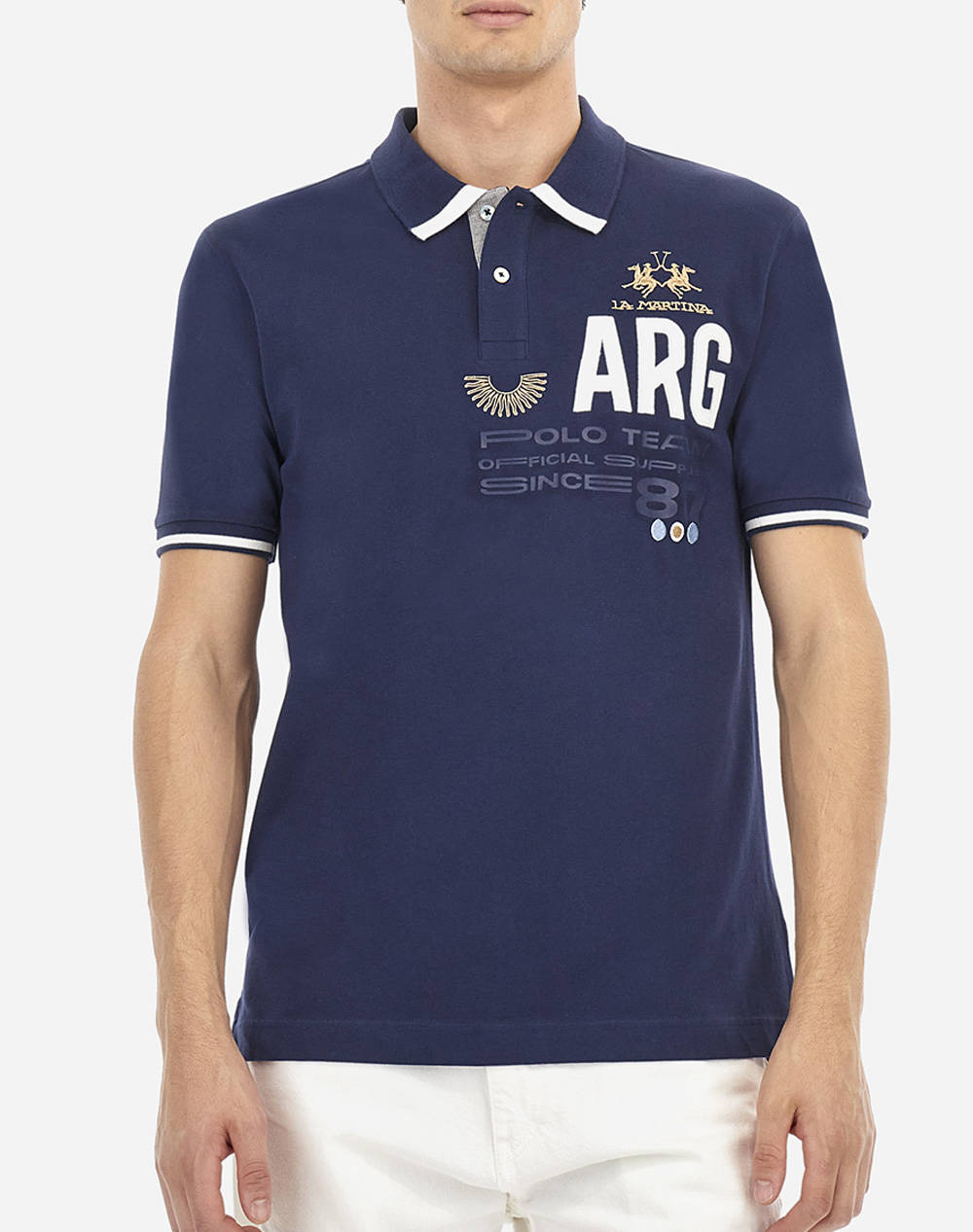 LA MARTINA ТЕНИСКА POLO KM MAN S/S POLO PIQUET STRETCH