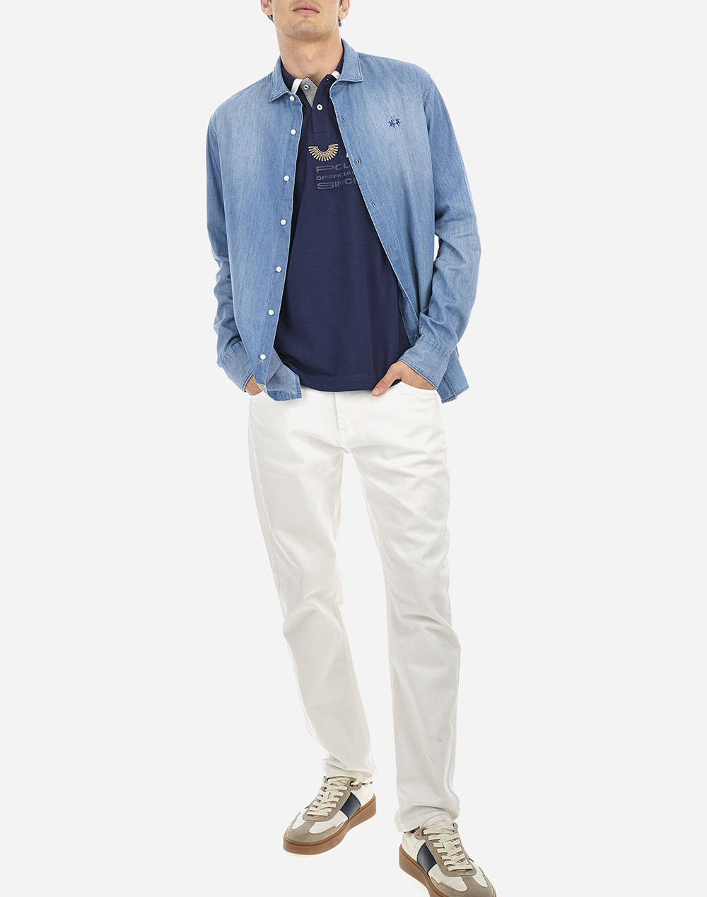 LA MARTINA ТЕНИСКА POLO KM MAN S/S POLO PIQUET STRETCH