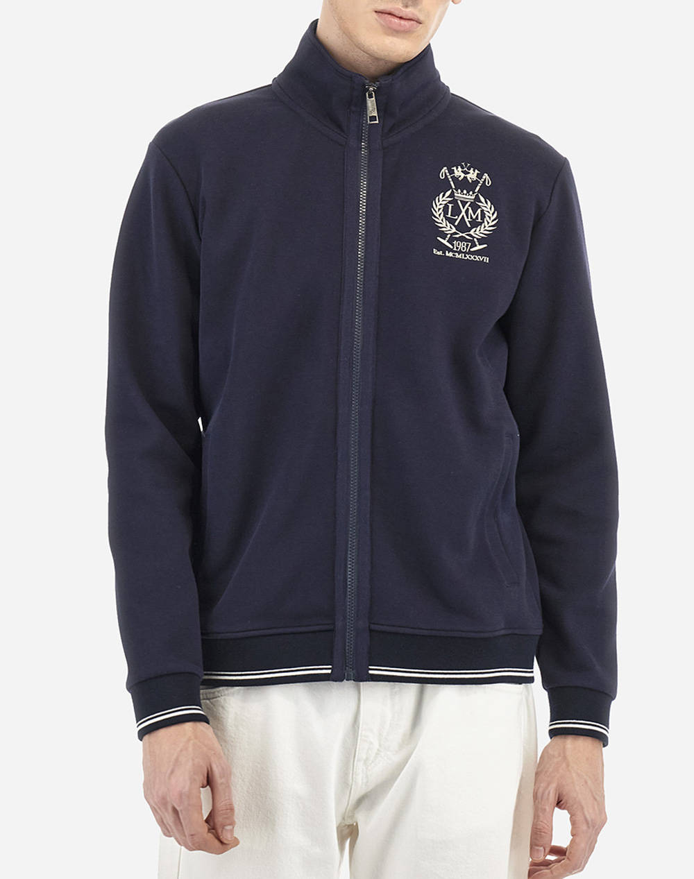 LA MARTINA ЖИЛЕТКА ΜΜ MAN FULL ZIP SWEATSHIRT PIQUET