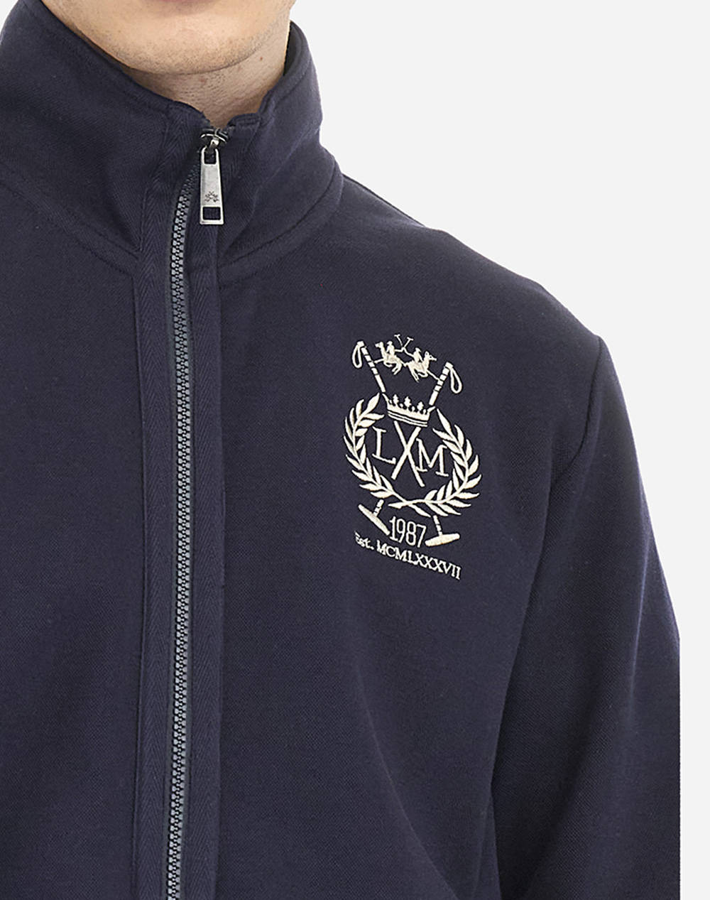 LA MARTINA ЖИЛЕТКА ΜΜ MAN FULL ZIP SWEATSHIRT PIQUET