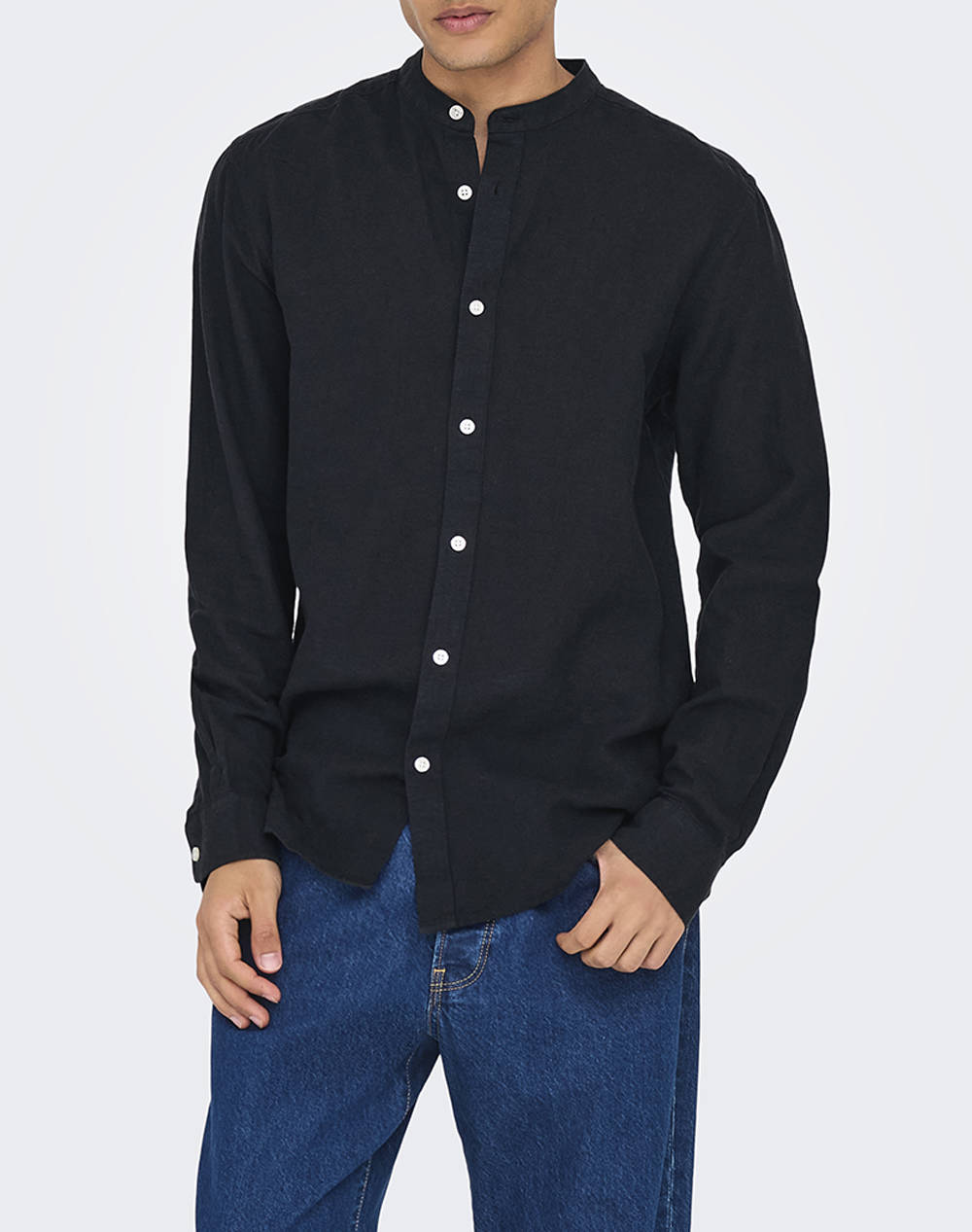 ONLY&SONS ONSCAIDEN LIFE LS SOLID LINEN MAO NOOS