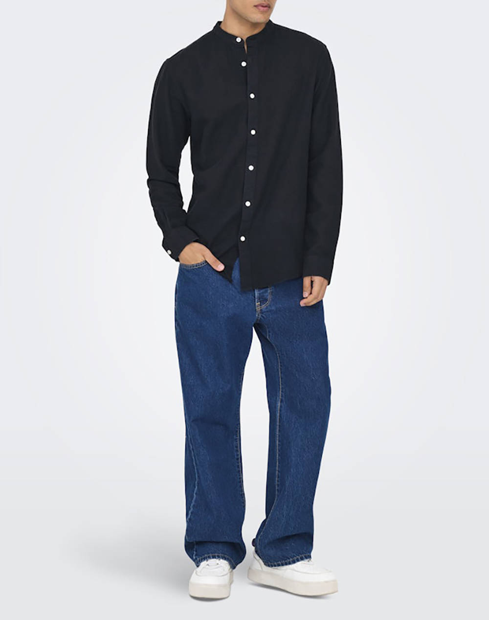 ONLY&SONS ONSCAIDEN LIFE LS SOLID LINEN MAO NOOS