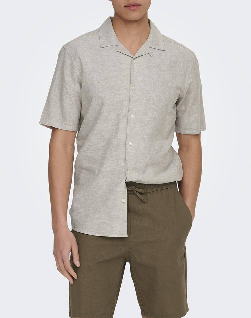 ONLY&SONS ONSCAIDEN LIFE SS SOLID RESORT LINENNOOS