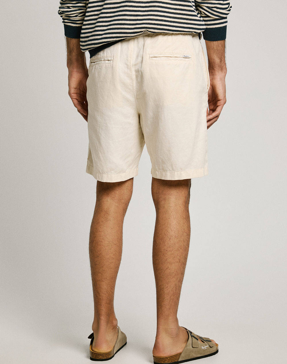 PEPE JEANS DROP 3A RELAXED LINEN SMART SHORTS МЪЖКИ КЪСИ ПАНТАЛОНИ