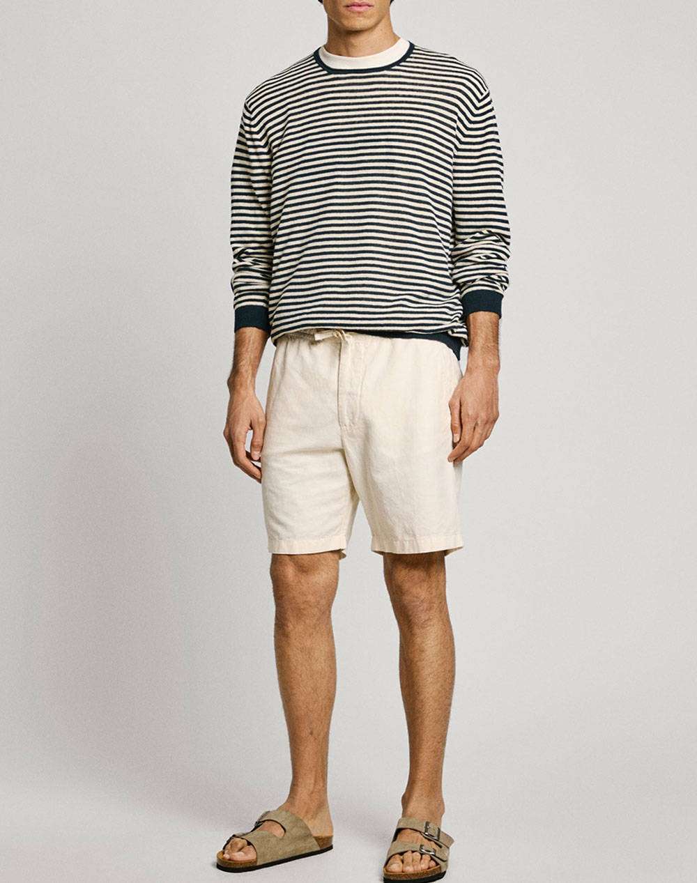 PEPE JEANS DROP 3A RELAXED LINEN SMART SHORTS МЪЖКИ КЪСИ ПАНТАЛОНИ