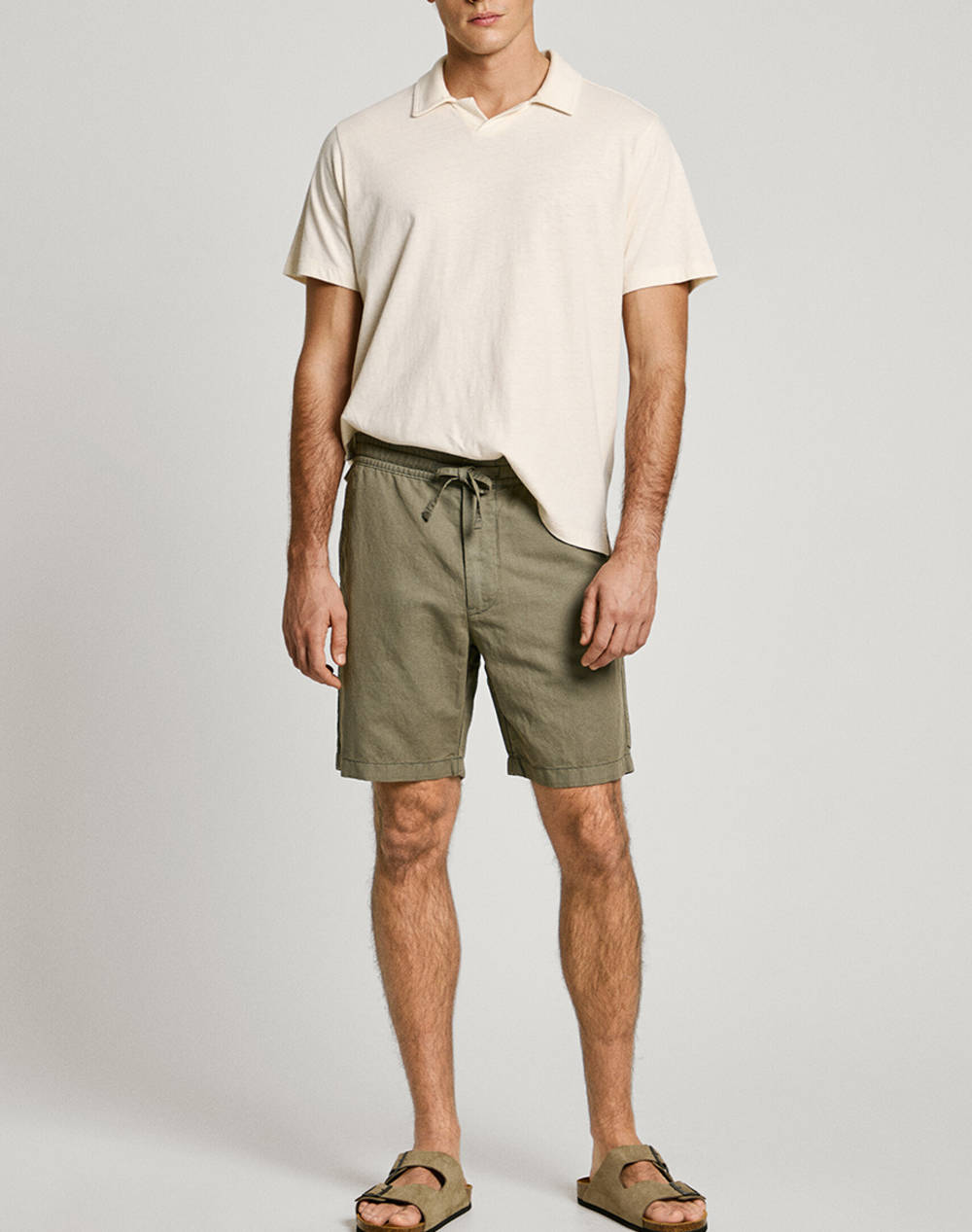 PEPE JEANS DROP 3A RELAXED LINEN SMART SHORTS МЪЖКИ КЪСИ ПАНТАЛОНИ