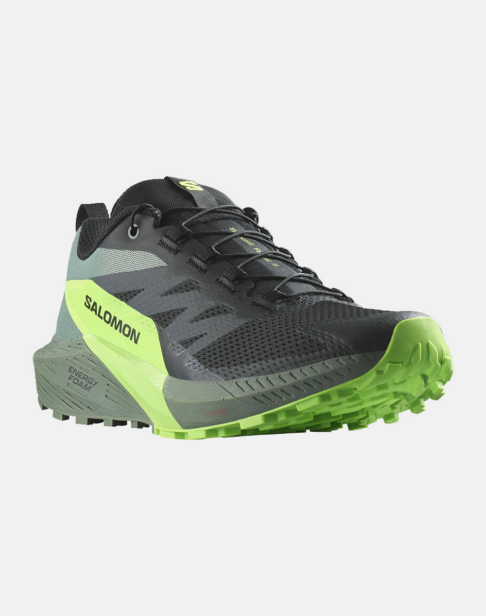 SALOMON TRAIL RUNNING - SENSE SENSE RIDE 5 BLACK / LAUREL WREATH / GREEN GECKO МЪЖКИ ОБУВКИ