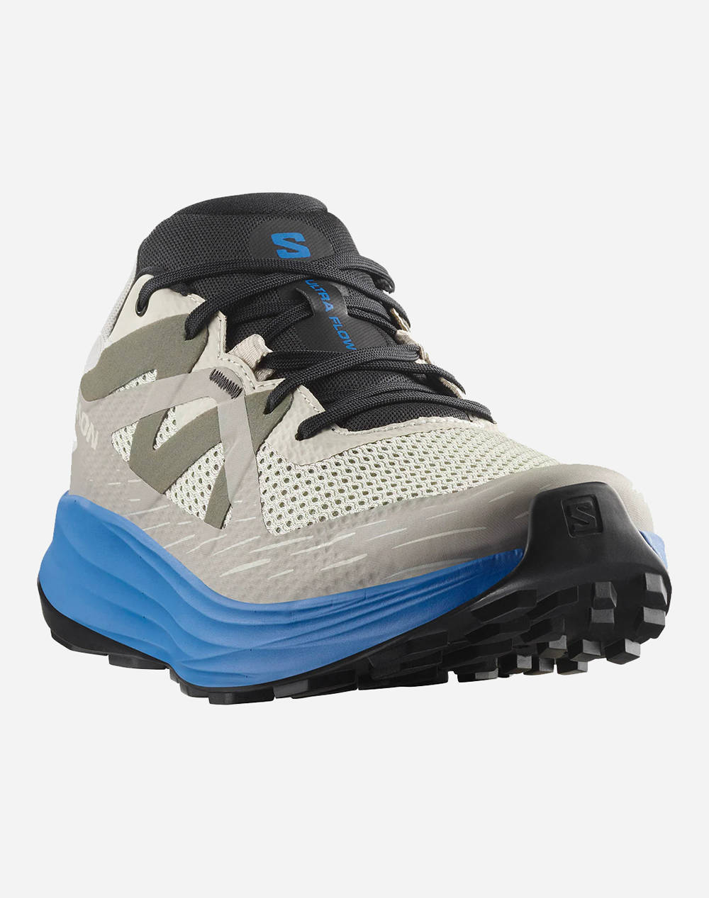 SALOMON TRAIL RUNNING - ULTRA ULTRA FLOW LUNAR ROCK / FRENCH BLUE / BLACK MENS SHOE