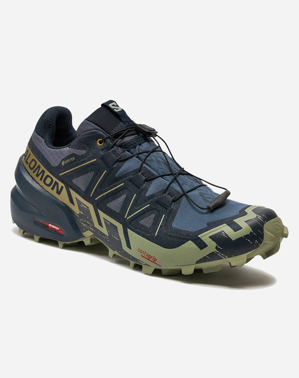 SALOMON TRAIL RUNNING - CROSS SPEEDCROSS 6 GTX GRISAILLE / CARBON / TEA MENS SHOE