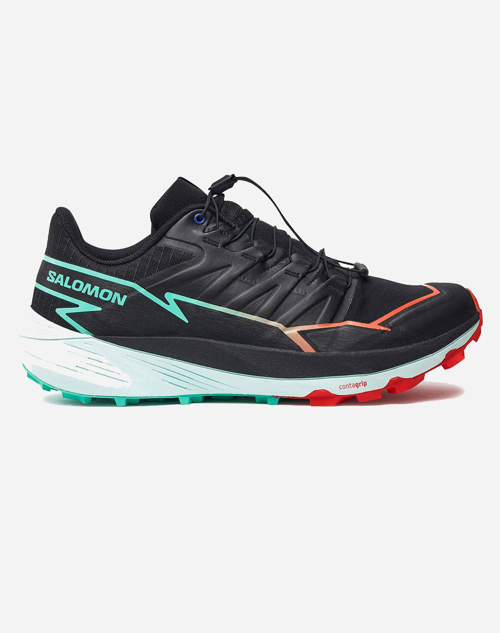 SALOMON TRAIL RUNNING - CROSS THUNDERCROSS BLACK / CHERRY TOMATO / ELECTRIC GREEN MENS SHOE