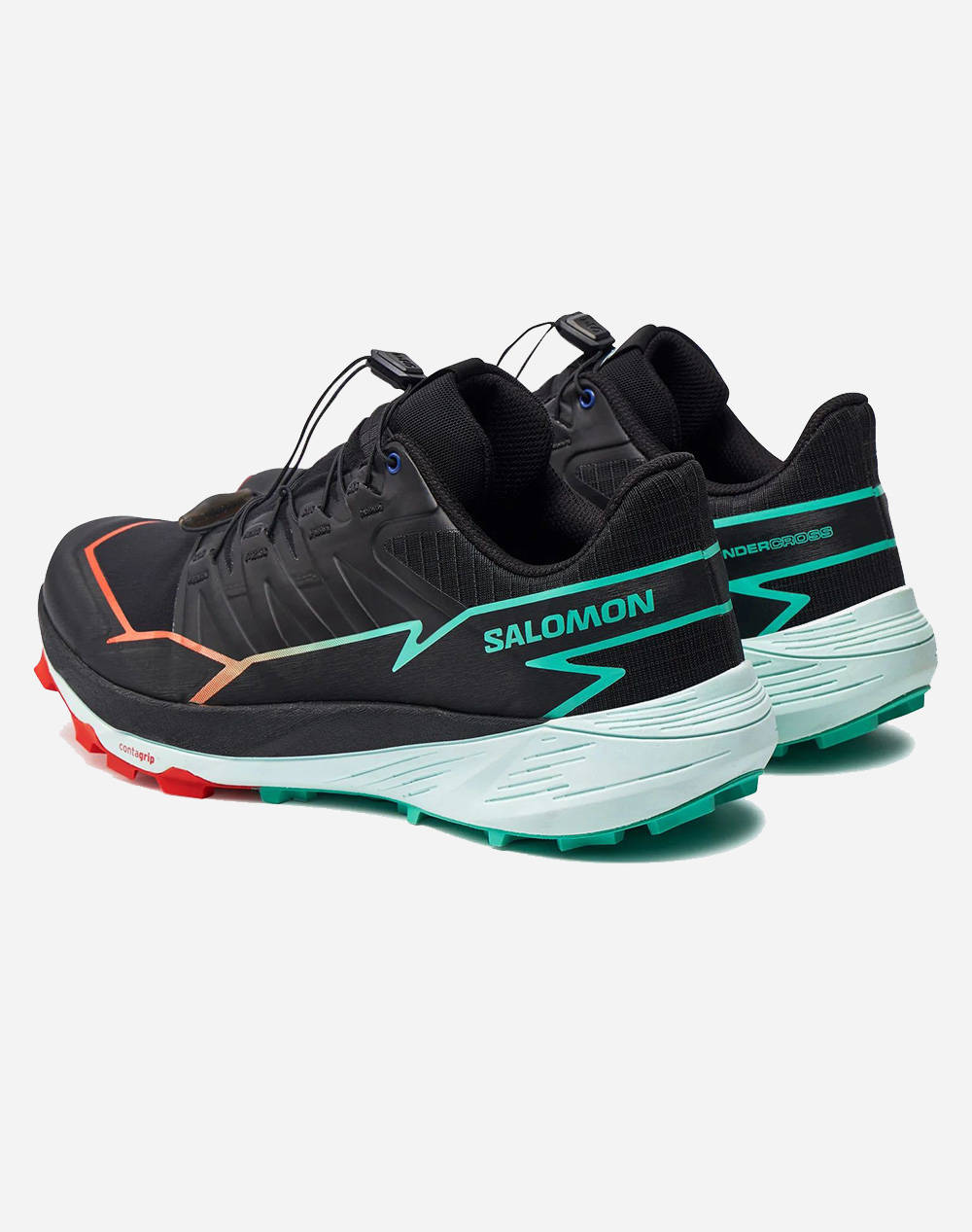 SALOMON TRAIL RUNNING - CROSS THUNDERCROSS BLACK / CHERRY TOMATO / ELECTRIC GREEN MENS SHOE