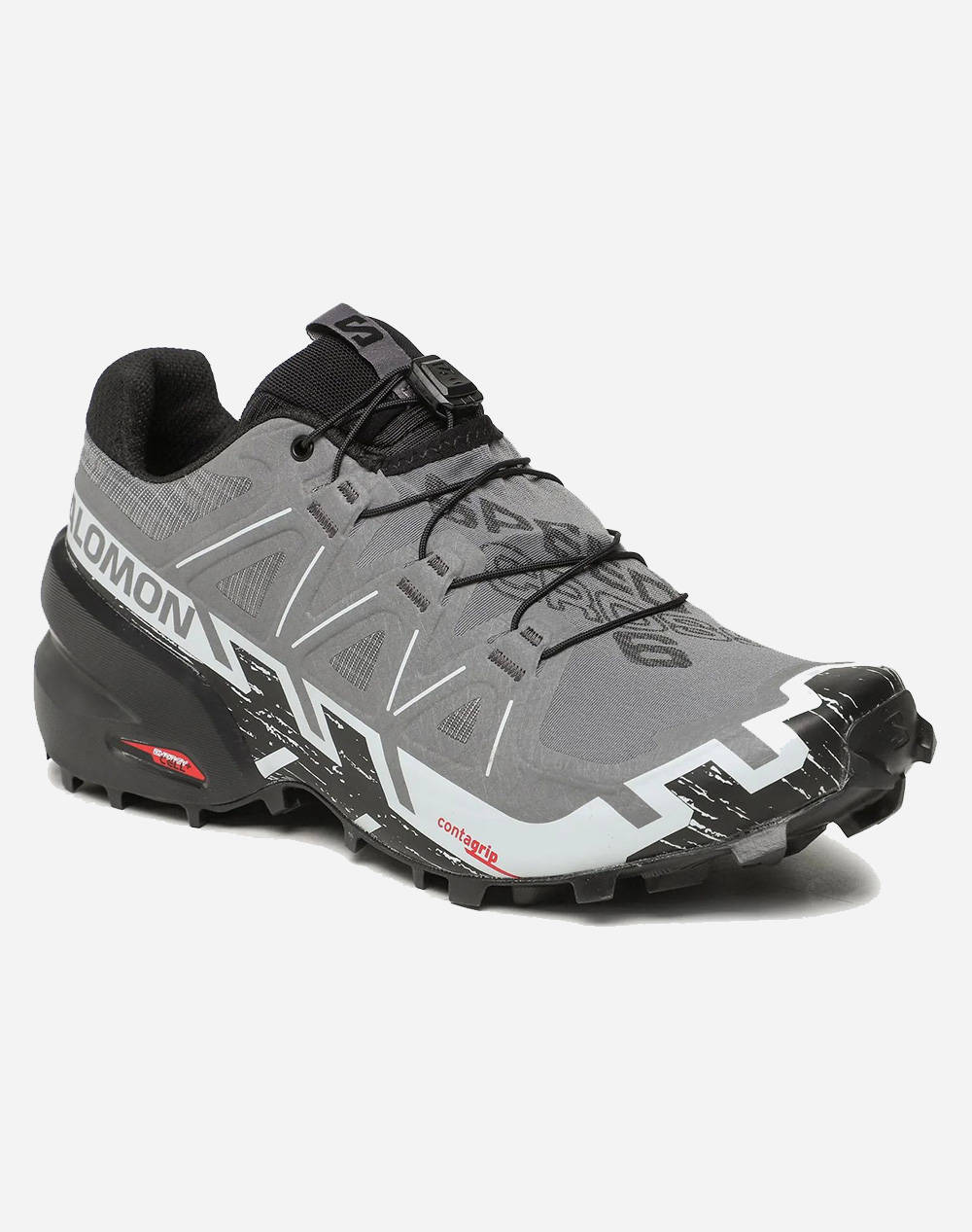 SALOMON TRAIL RUNNING - CROSS SPEEDCROSS 6 QUIET SHADE / BLACK / PEARL BLUE MENS SHOE