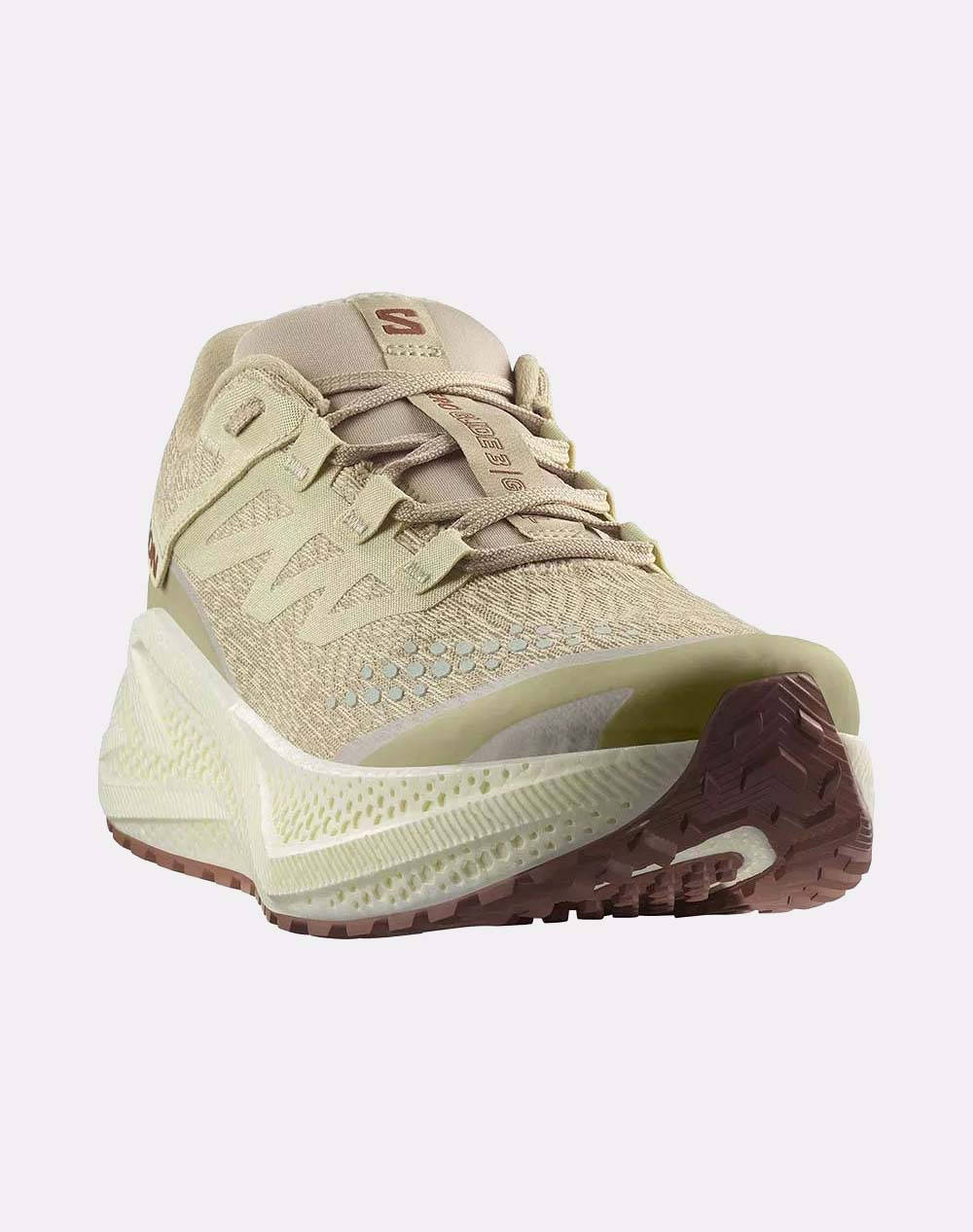 SALOMON GRAVEL RUNNING - AERO AERO GLIDE 3 GRVL GREEN HAZE / VANILLA ICE / RUSSET MENS SHOE
