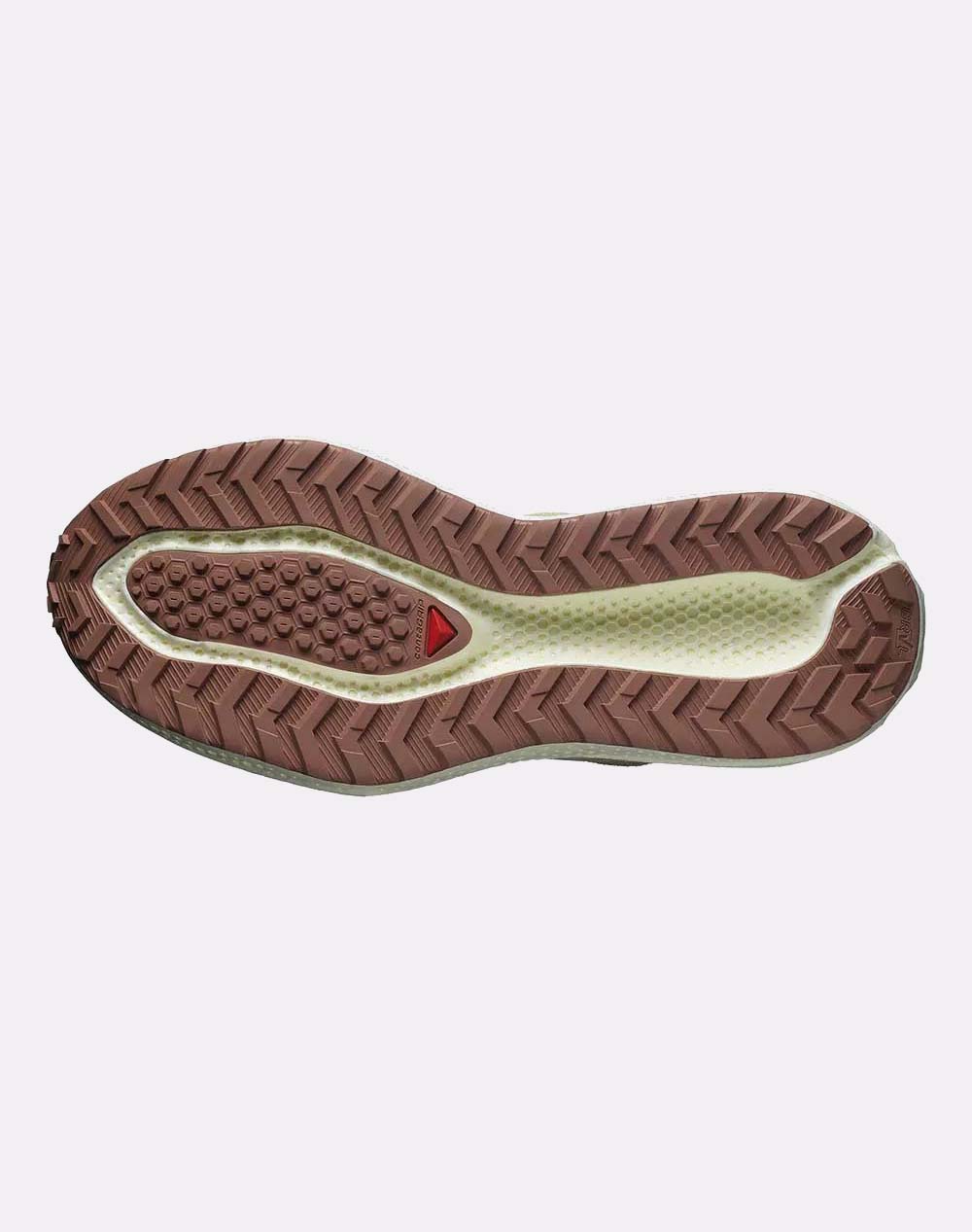 SALOMON GRAVEL RUNNING - AERO AERO GLIDE 3 GRVL GREEN HAZE / VANILLA ICE / RUSSET MENS SHOE