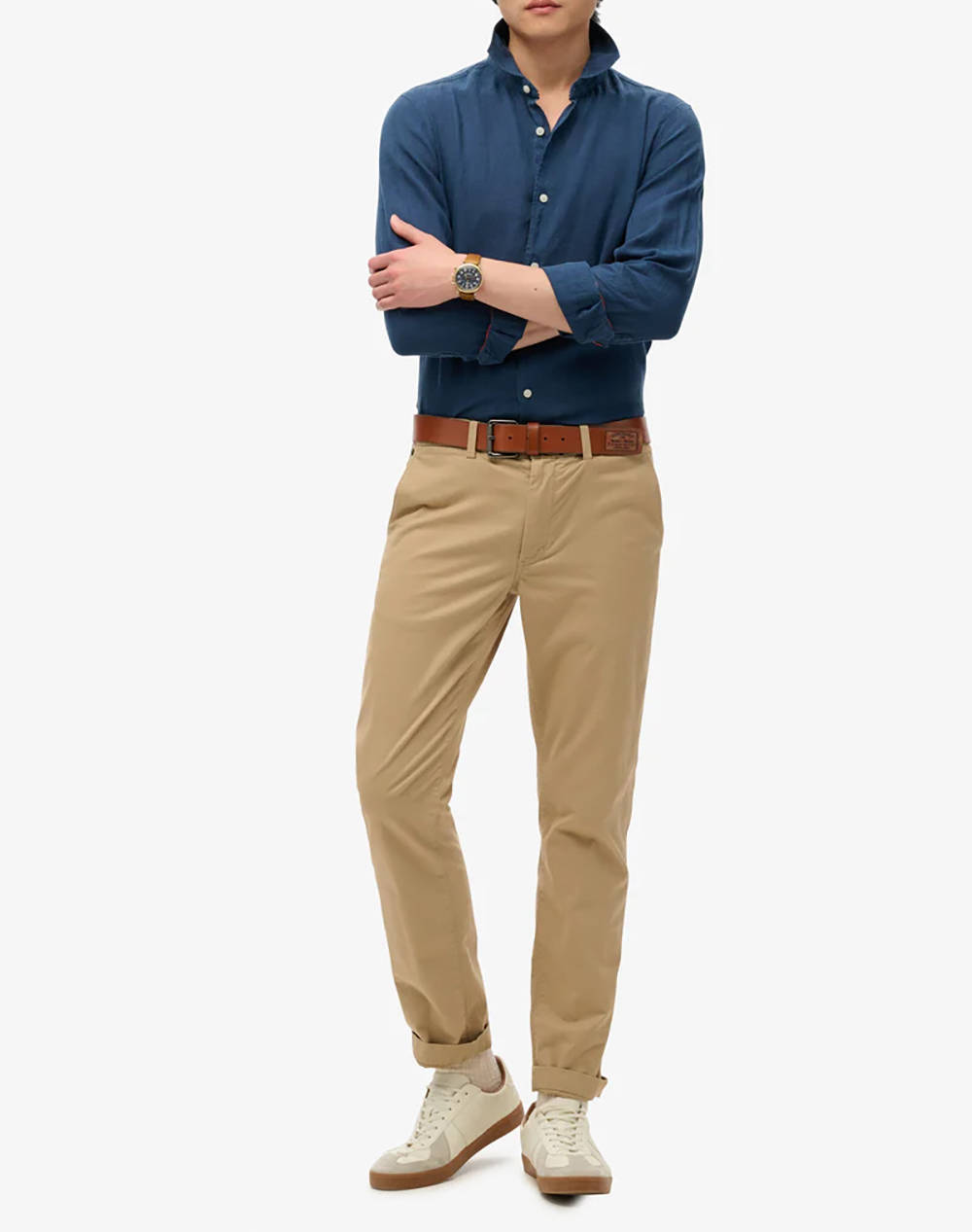 SUPERDRY D2 STUD VACATION L/S LINEN SHIRT МЪЖКА РИЗА