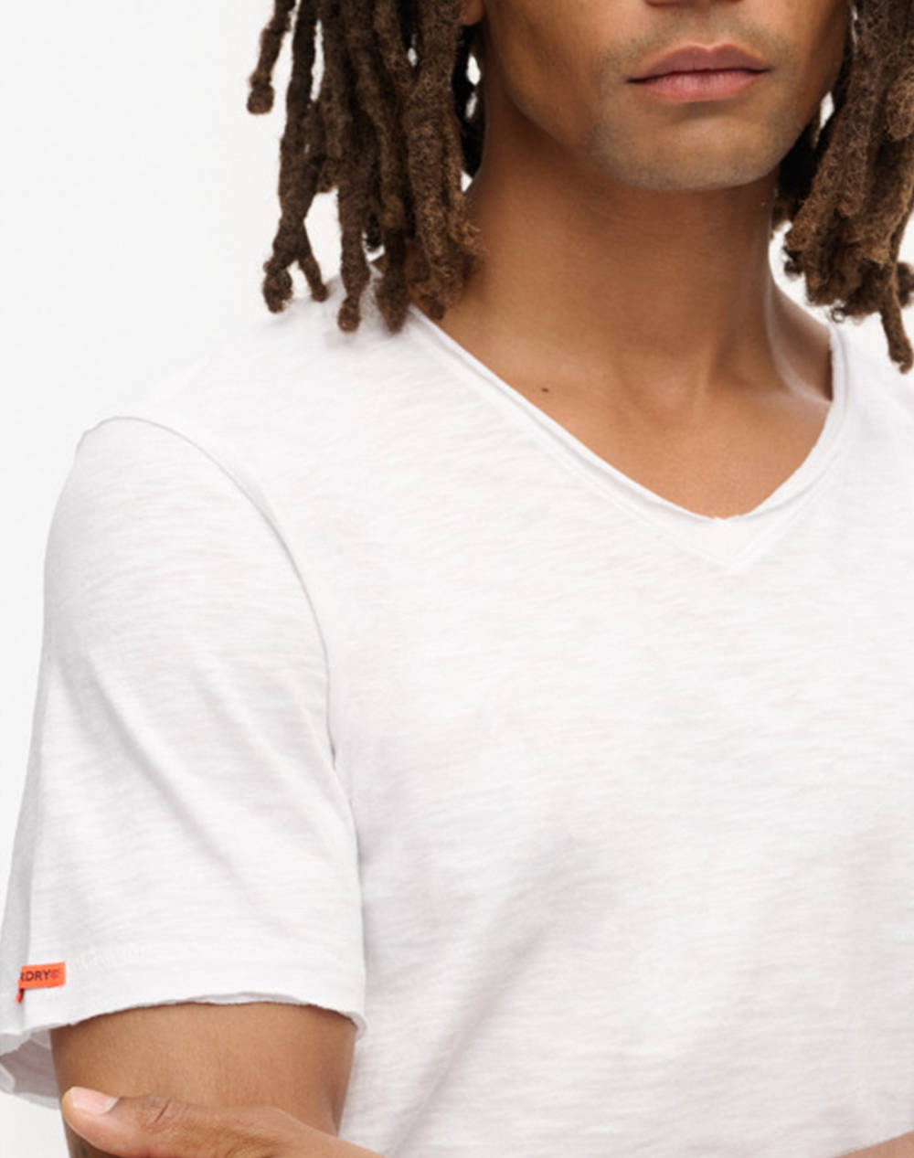 SUPERDRY D3 STUD RAW EDGE SLUB V T SHIRT МЪЖКА ТЕНИСКА