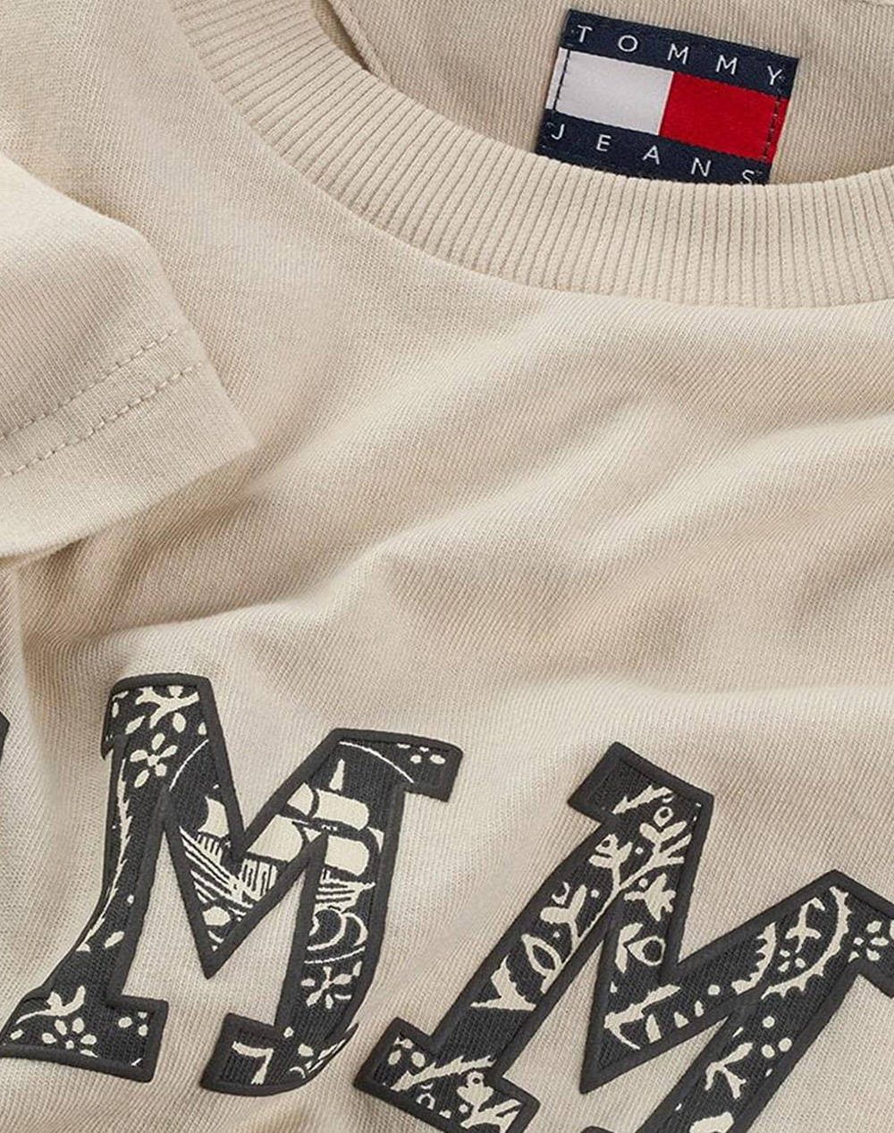 TOMMY JEANS TJM REG PAISLEY COLLEGE TEE EXT