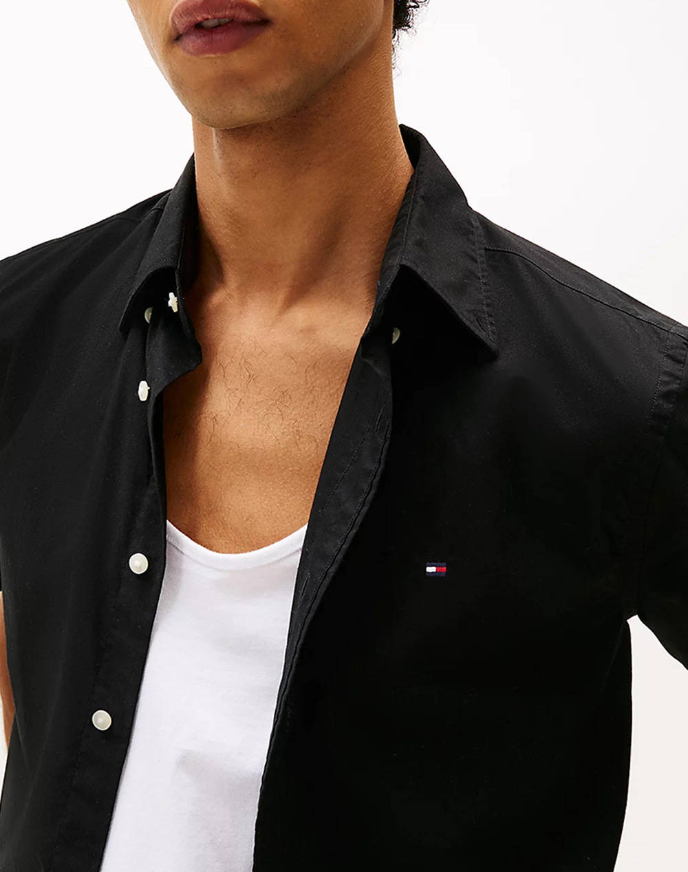 TOMMY HILFIGER FLEX POPLIN SOLID S/S SHIRT