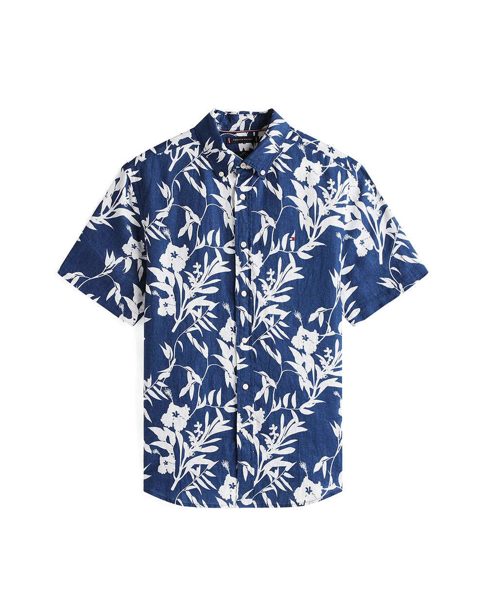 TOMMY HILFIGER LINEN TROPICAL PRT SS RF SHIRT