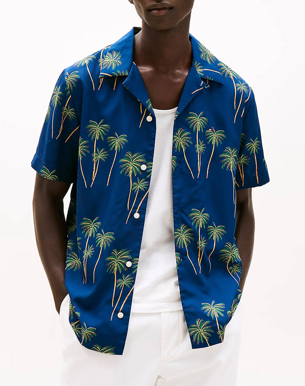 TOMMY HILFIGER LIGHTWEIGHT PALM SS RF SHIRT