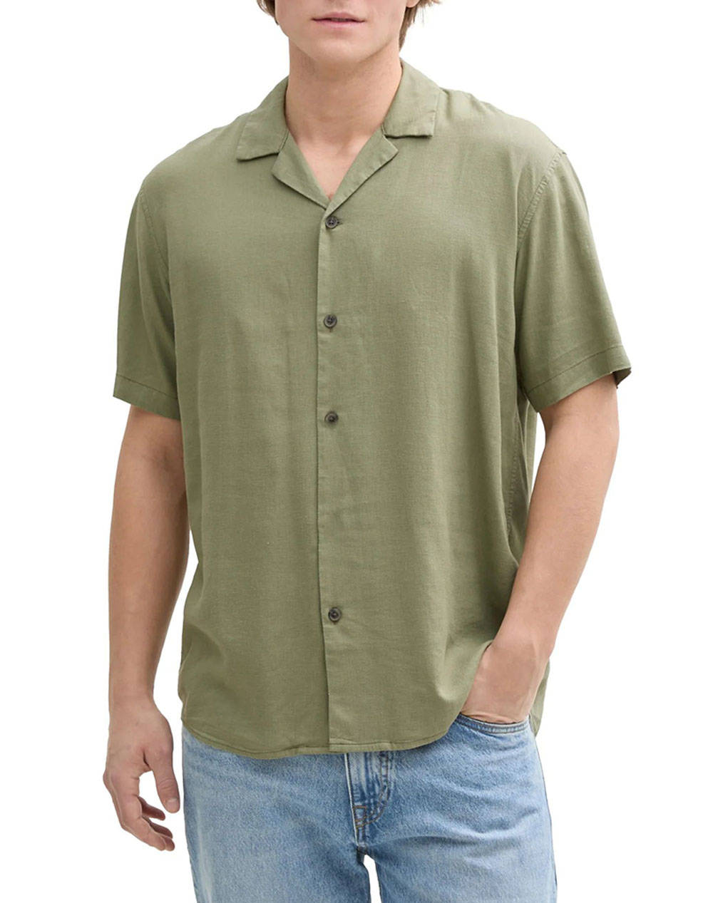 TOM TAILOR RELAXED VISCOSE LINEN SHIRT РИЗА ЗА МЪЖЕ