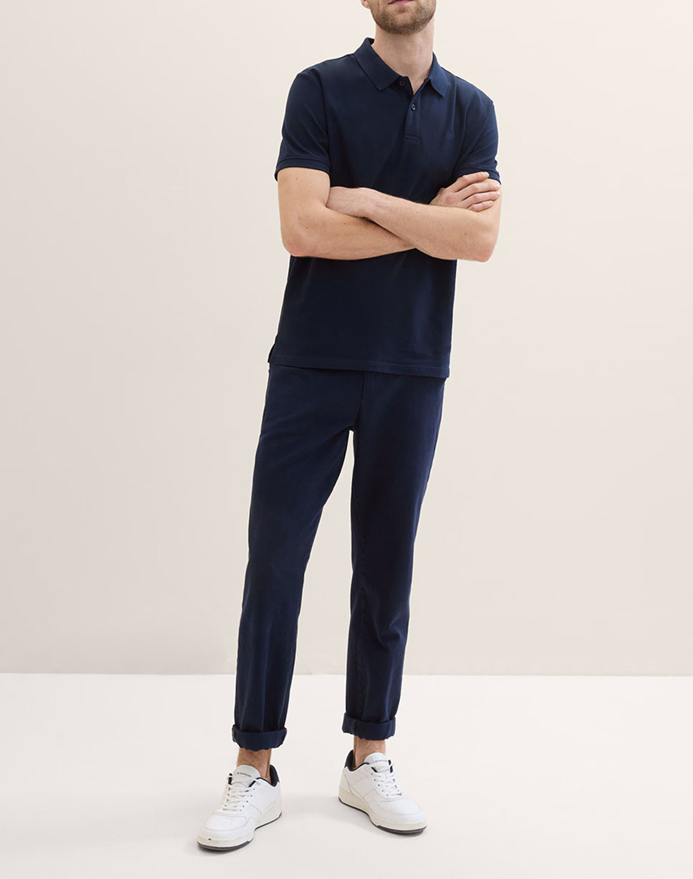 TOM TAILOR BASIC POLO WITH CON МЪЖКА ТЕНИСКА