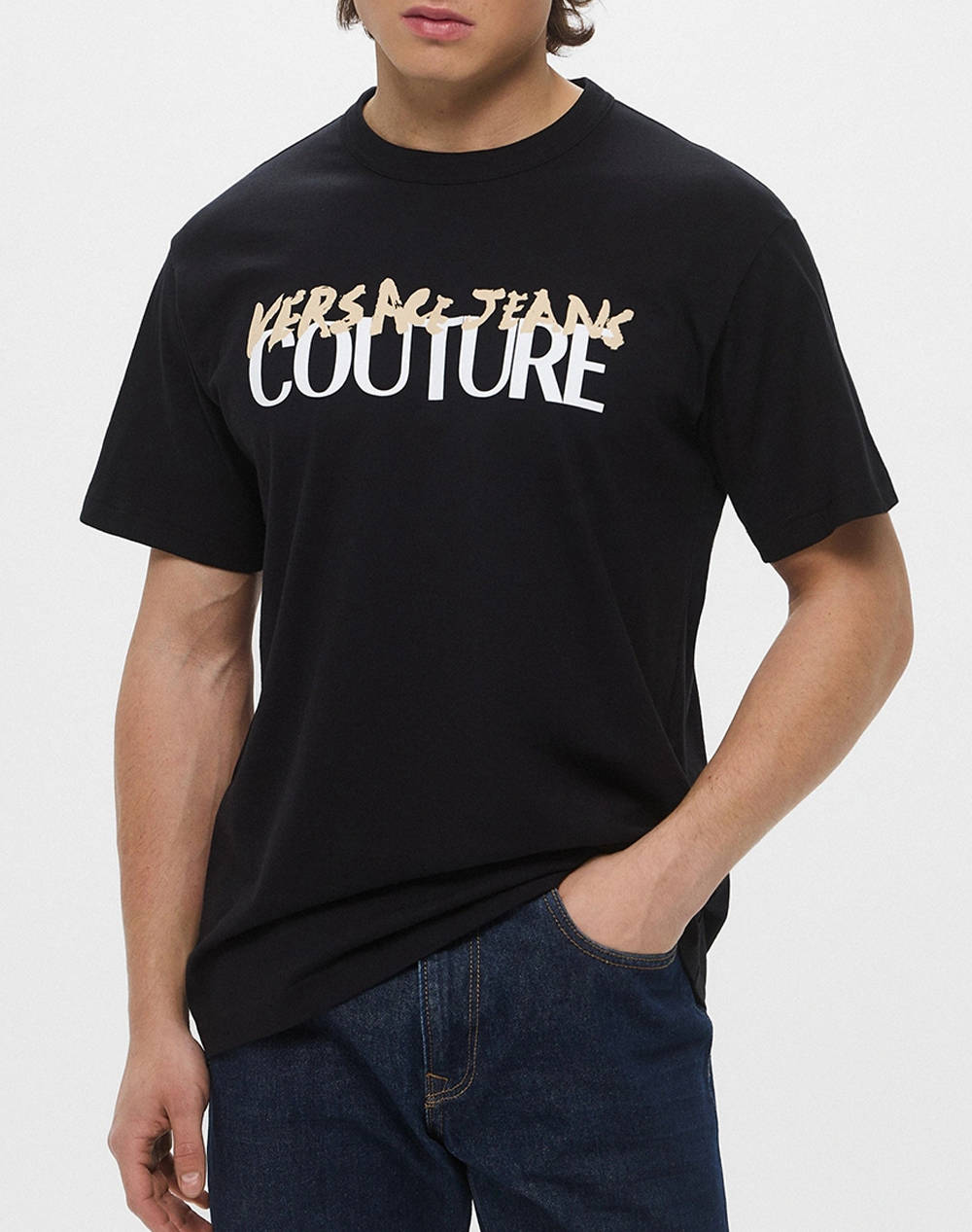 VERSACE JEANS 78GAHE06CJ00E 78UP601 L SEASONAL LOGO Мъжка тениска