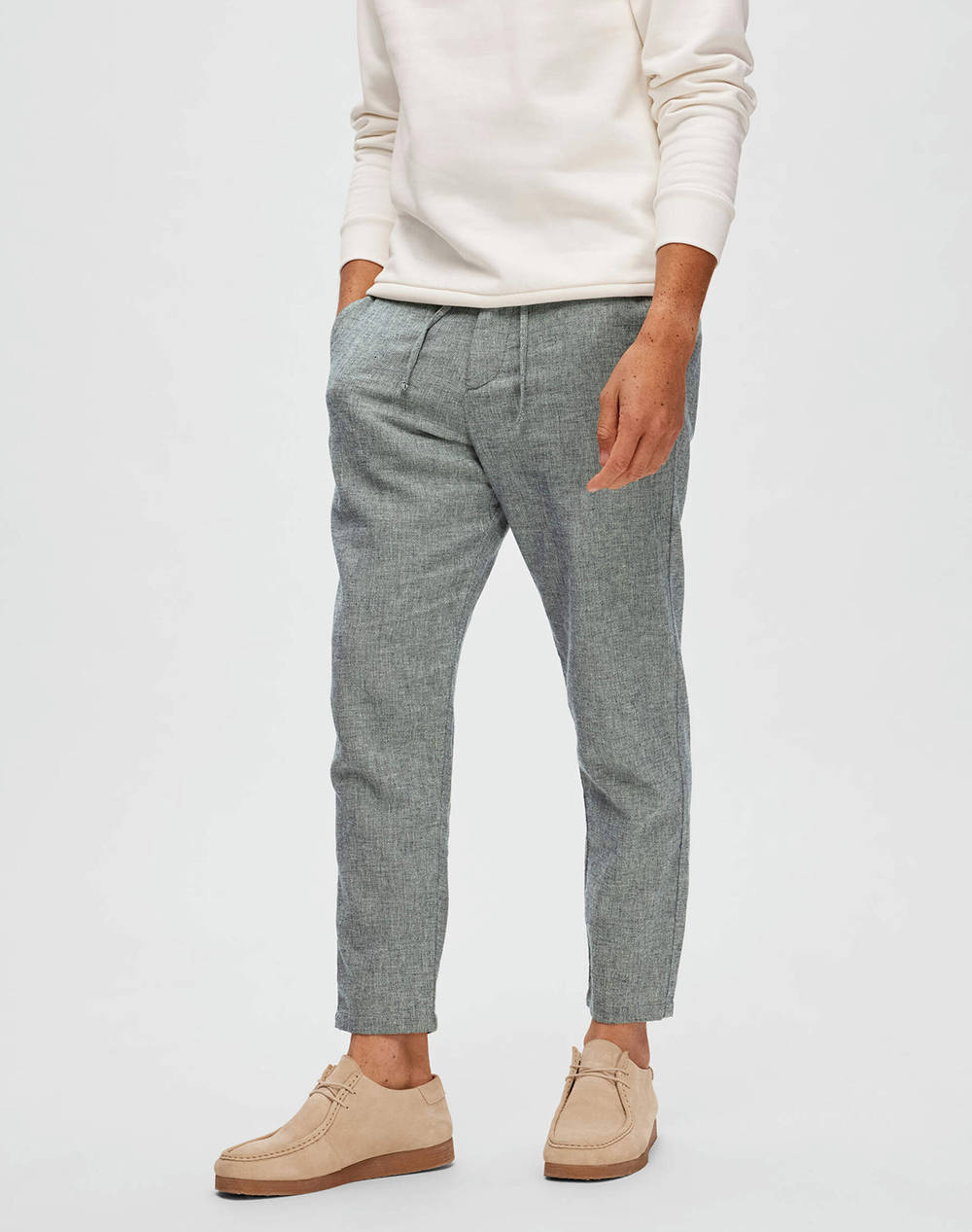 SELECTED SLH172-SLIMTAPE BRODY LINEN PANT NOOS