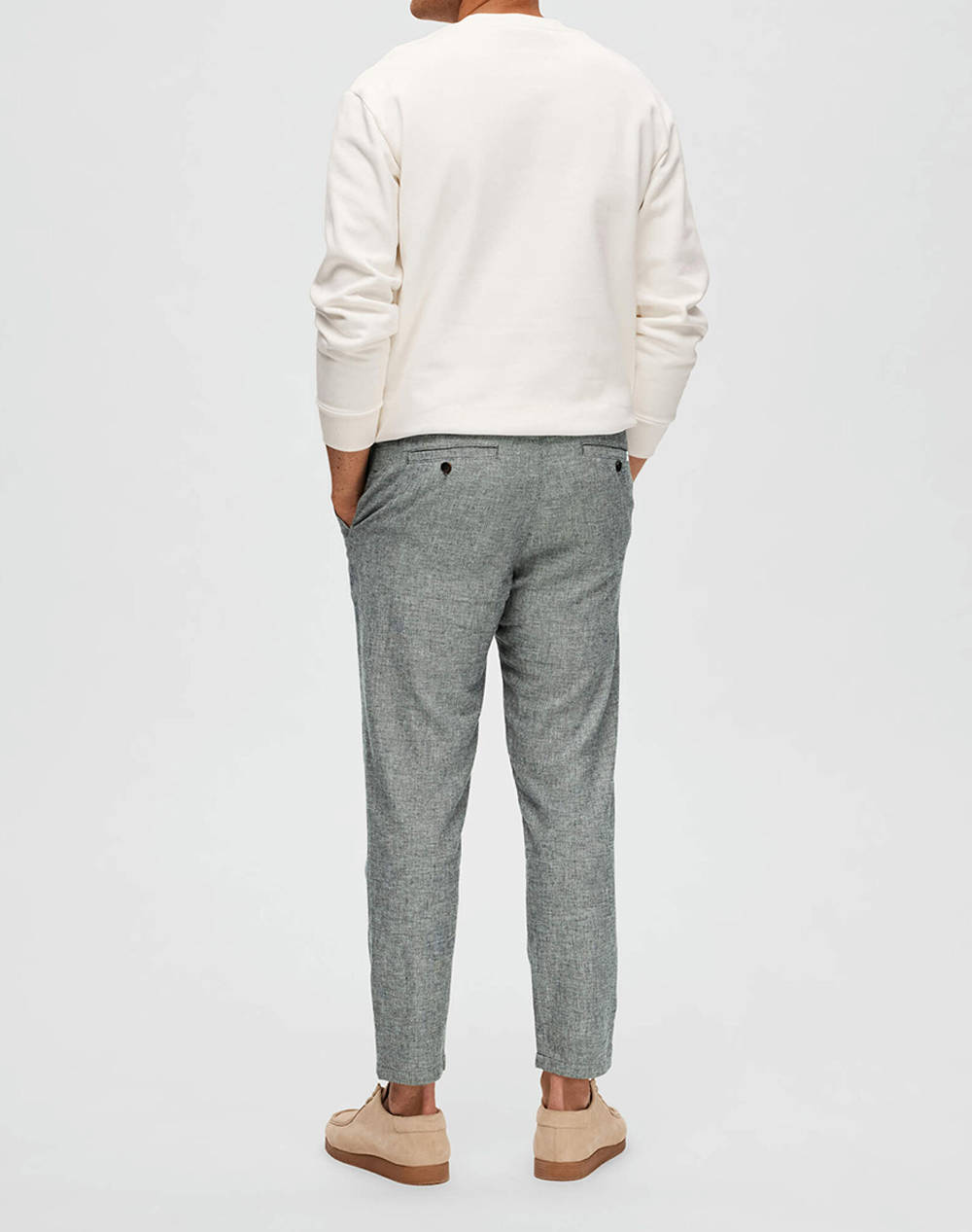 SELECTED SLH172-SLIMTAPE BRODY LINEN PANT NOOS