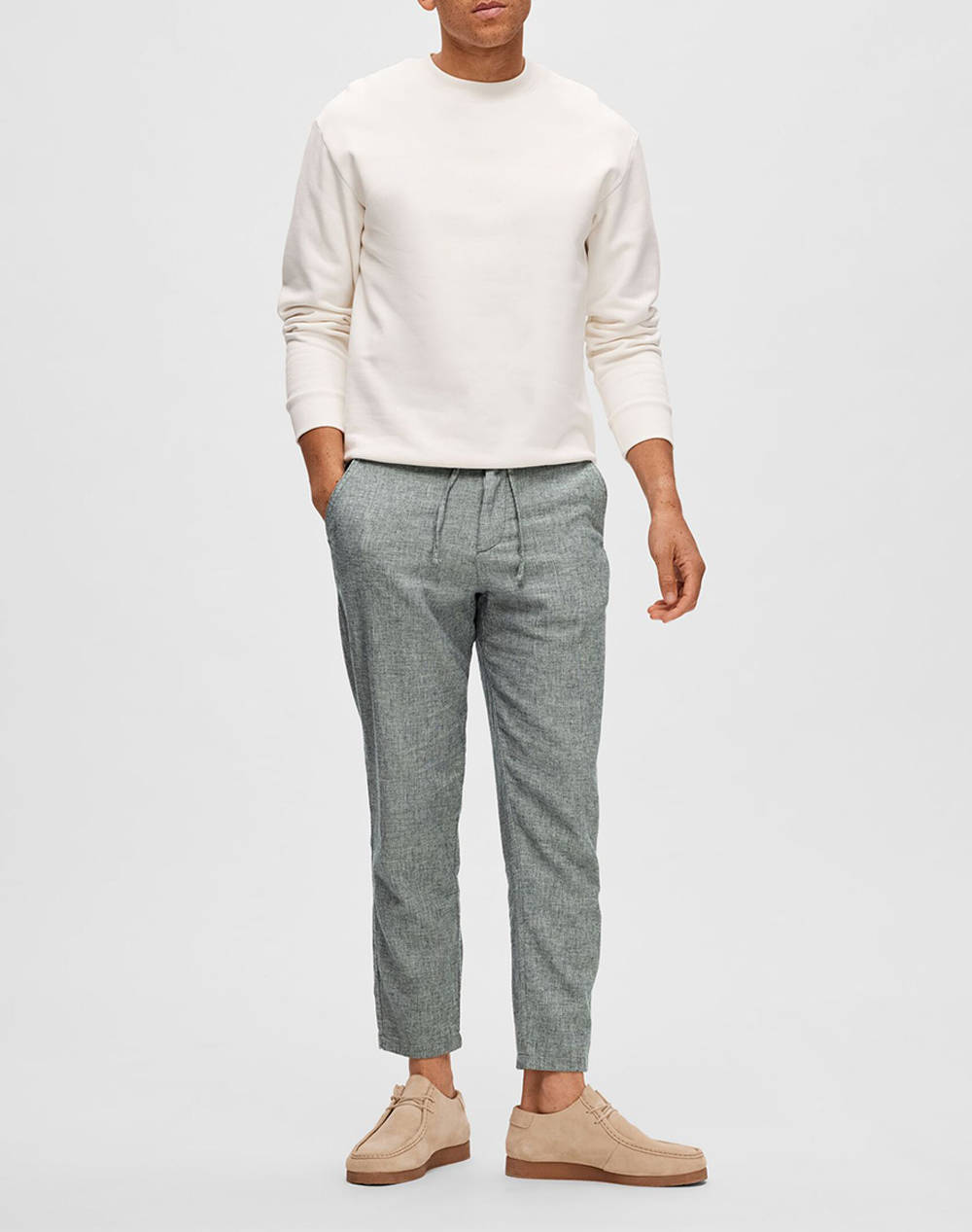 SELECTED SLH172-SLIMTAPE BRODY LINEN PANT NOOS