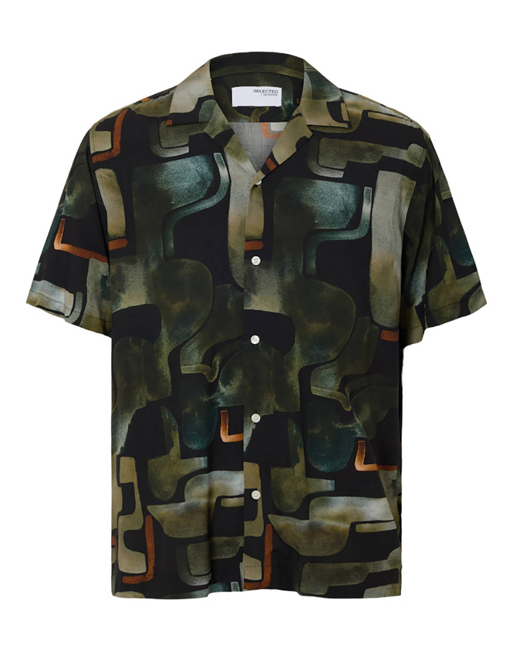 SELECTED SLHRELAX-VERO SHIRT SS AOP