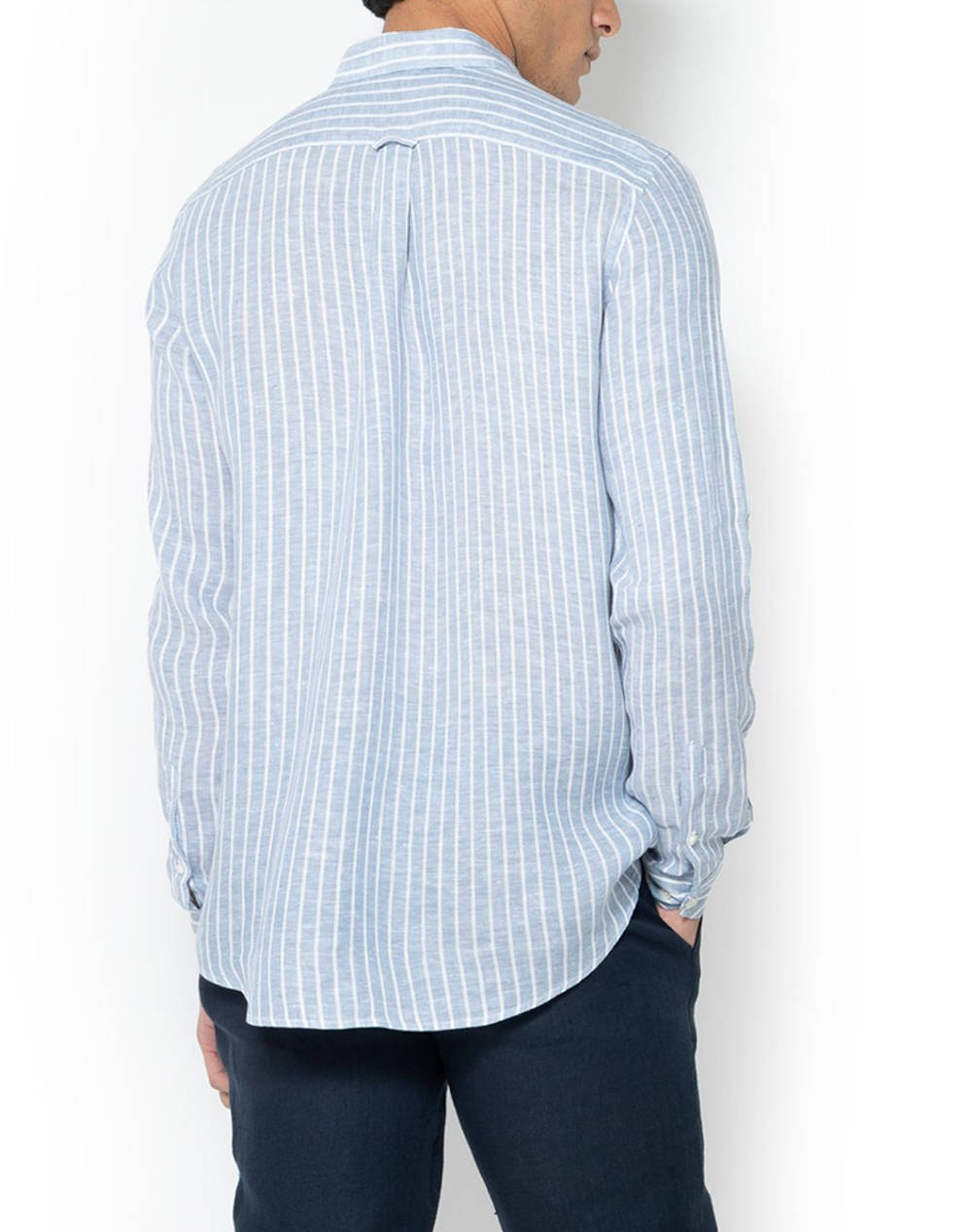THE BOSTONIANS РИЗА ACORN ЛЕН REGULAR FIT Stripe LINEN Button-down Regular Fit