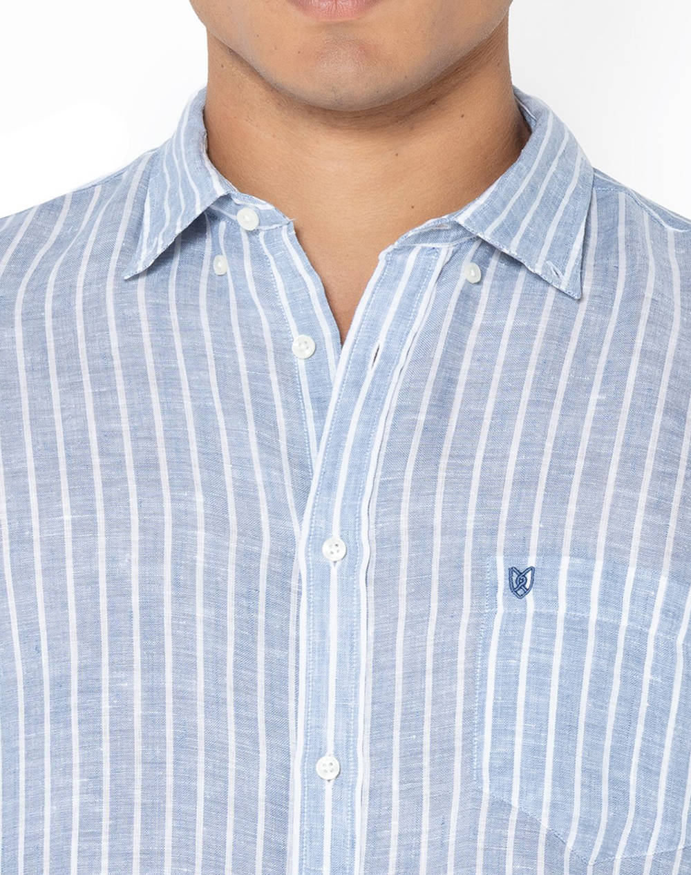 THE BOSTONIANS РИЗА ACORN ЛЕН REGULAR FIT Stripe LINEN Button-down Regular Fit