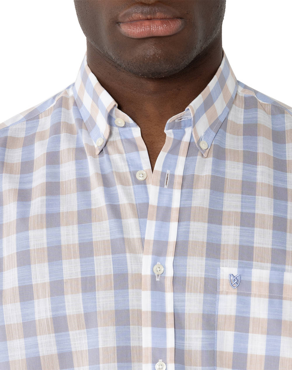 THE BOSTONIANS РИЗА MAVERICK REGULAR FIT MedCheck SLUB Button-down Regular fit