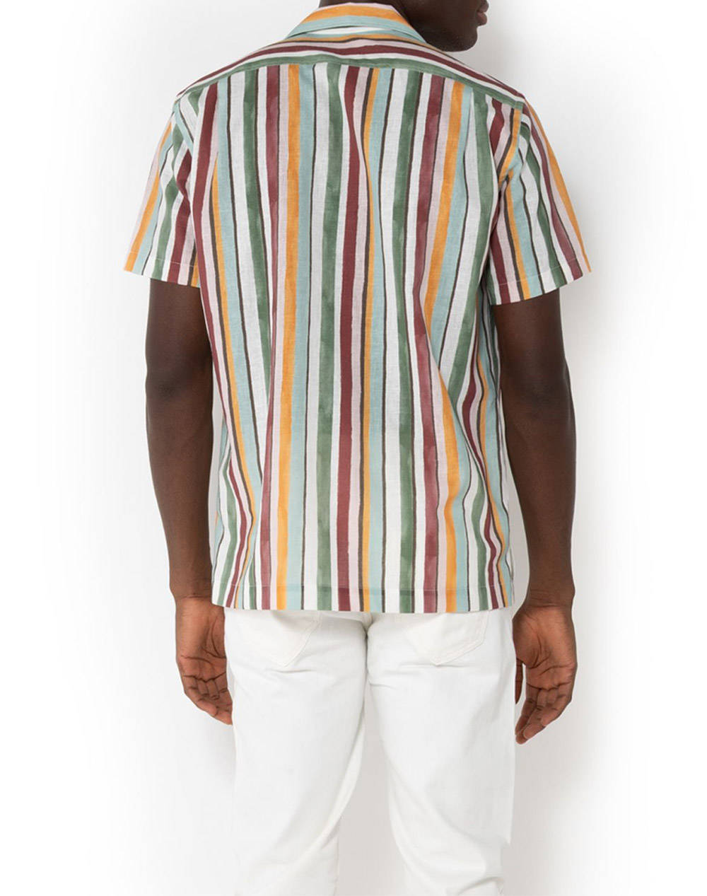 THE BOSTONIANS РИЗА CHARLES ΛΙΝΟ ΒΑΜΒΑΚΙ CUSTOM Print LINEN COTTON Bayron Custom FIT