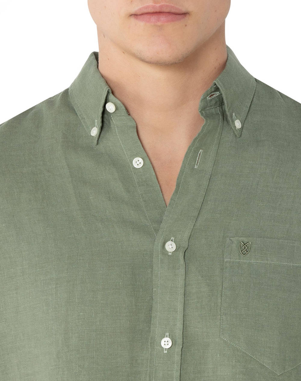 THE BOSTONIANS РИЗА REGULAR FIT Plain LINEN Button-down Regular Fit